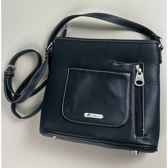 Montana West Sugar Skull Collection Black Conceal Carry Crossbody Embroidered - Picture 6 of 15